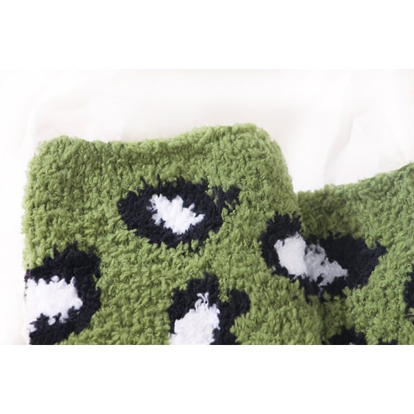 5 par Dam Varma Mjuka Plyschtofflorstrumpor Vinter Fluffig Mikrofiber Crewstrumpor