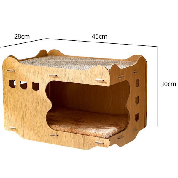 Kattsand med kattskrapbräda och plyschmattor Styles 1