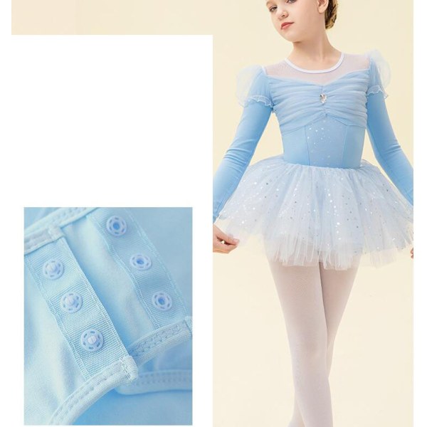 Barnens Danskläder Långärmad Tutu Blue 170