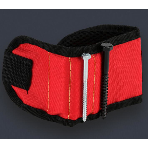 2 ST Magnetisk handledsrem för verktygsförvaring Black 3 rows of 6 magnets