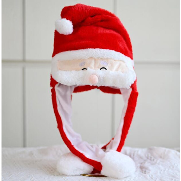 Jule-Plysjhatt som Rører seg når du Klemmer Squinting Santa Claus