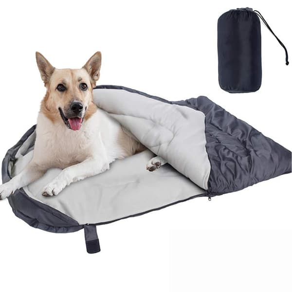 Hundsovsäck med förvaringsväska Grey