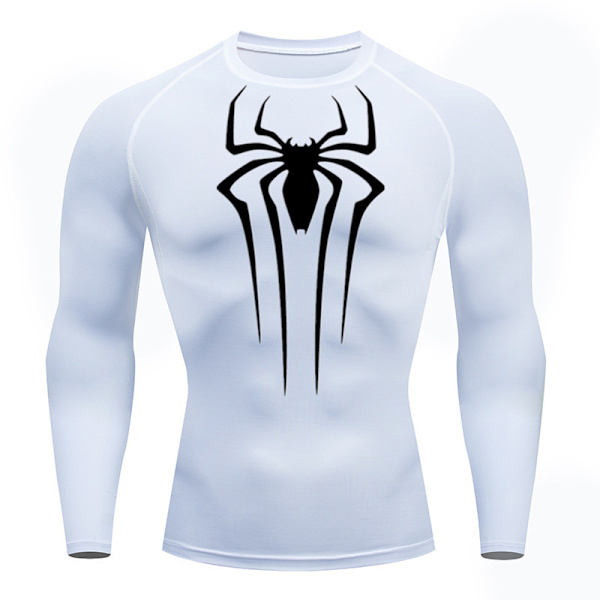 Solbeskyttende Sports Second Skin Løbetrøje white M