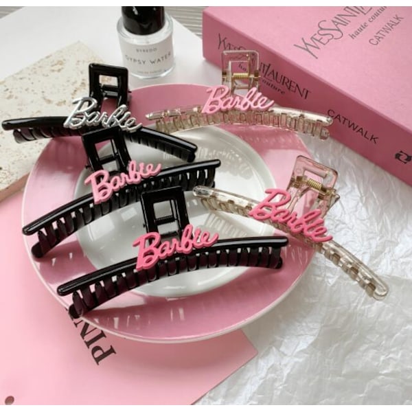 Hårklämmor för kvinnor, stora, med alfabet, hårtillbehör Teal Clip Rose Letters