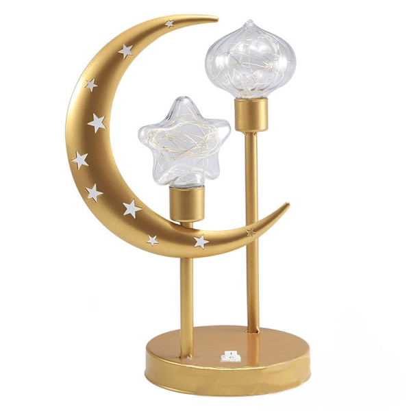 LED Magic Moon Nattlampe | Bordlampe med stjerner | Dekorativ stjerne | Dekorativ kule