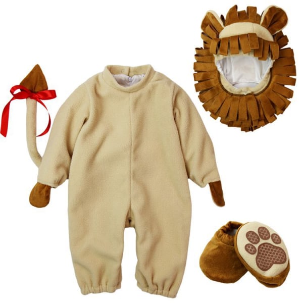 Baby Halloween Cosplay Tegneserie Tøj Dyr Frakke Pels Body Lion 100cm