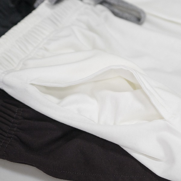 Pyjamasbyxor i bomull för män med fickor Red M