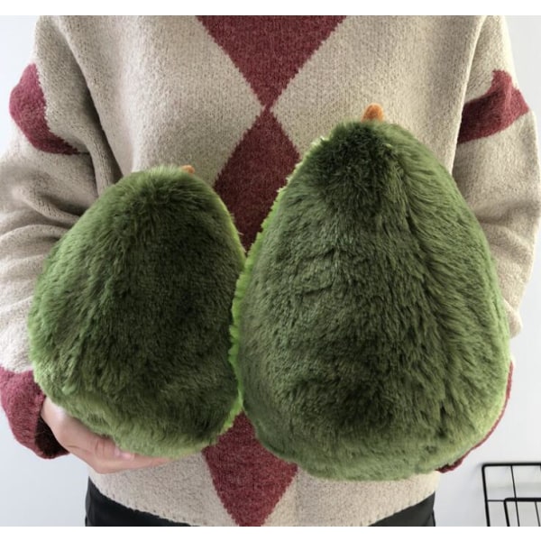 Fluffy Avocado Frugt Pude Figur 30CM