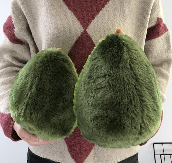 Fluffy Avocado Frukt Putefigur 40CM