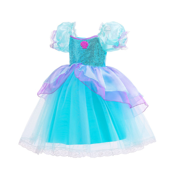 Tjejer kostymer Halloween Princess Dress Up blue 150cm