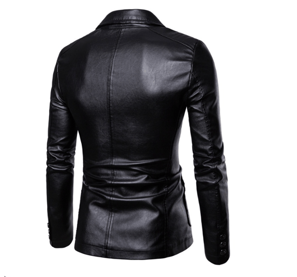 Casual läderjacka för män black L