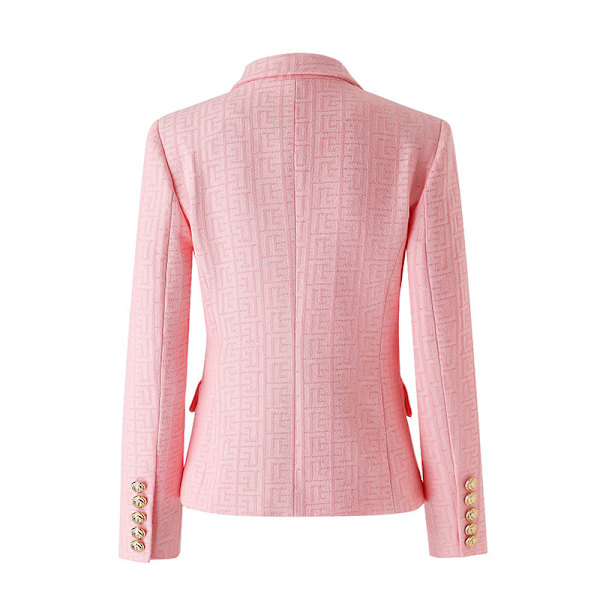 Dame Casual Blazer Langærmet Åben Front Knapper Arbejde Kontor Blazer Jakker M