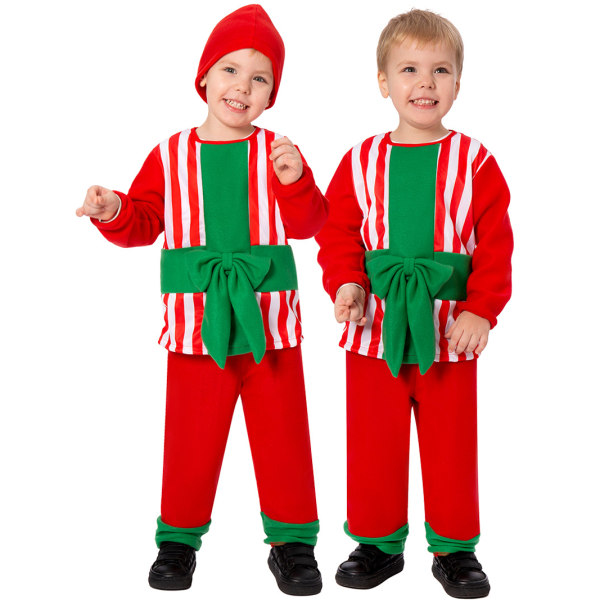 Julgåva Box Kostym för Barn, Julkläder för Pojkar och Flickor, Ärmlös Cosplay M