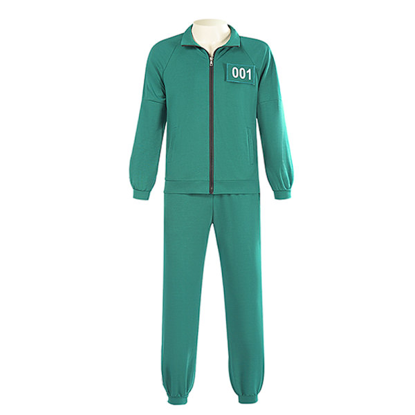 Squid Game Spiller 001/456 Voksen Cosplay Track Suit No.001 M