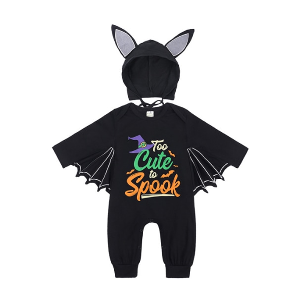 Baby Halloween Bat One-Piece Byxa Set black green M