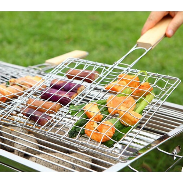 Grillkorg i rostfritt stål, tillbehör för utomhusgrill