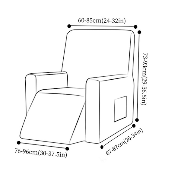 Stretch cover med sidofickor Khaki