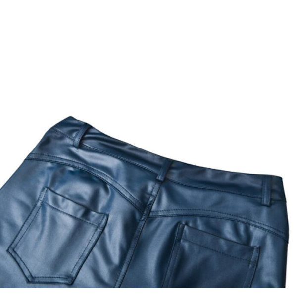 Leggingsbyxor i konstläder för kvinnor black M