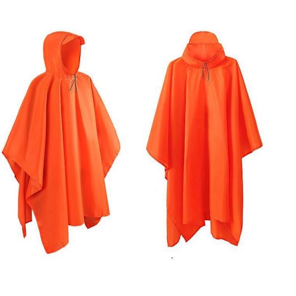 Vuxen utomhus tre-i-ett PU-belagd regnkappa orange