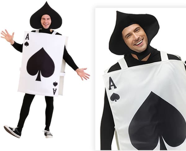 Ess av Spader Kort Kostym Halloween Cosplay, 2 delar