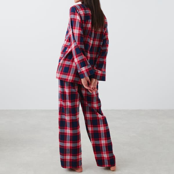 Dam Pyjamas Set 2 Delar Knäppning Mjuka Långärmad Topp och Byxor Sovkläder Set Lounge Set Q2 L