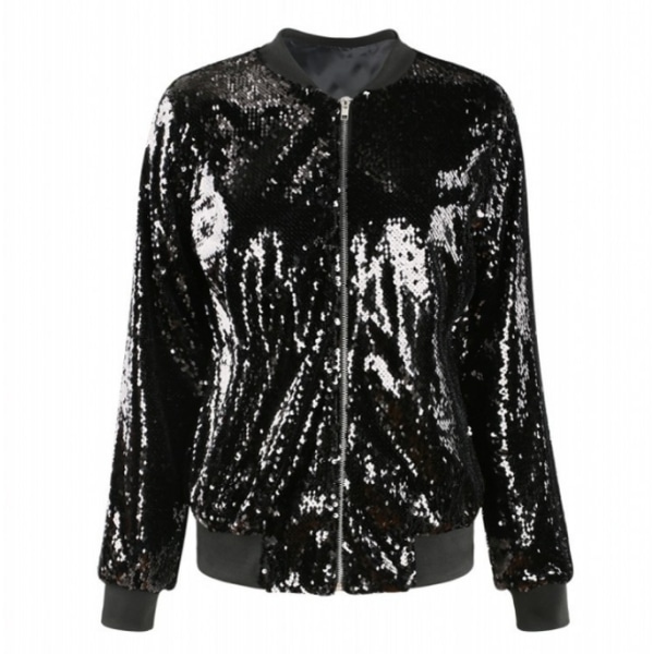 Dam Sparkle Paljetter Jacka Casual Jacka black M