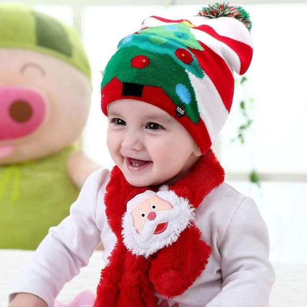 Christmas Santa Snowman Led Stickad Cap Beanie Hat STYLE2