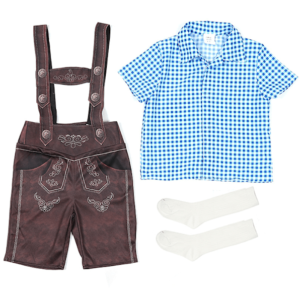 Lasten Oktoberfest-asu Poikien Baijerilaiset Lederhosen-asu Blue XS