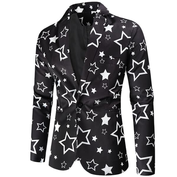 Mænds Juleblazer - Grim X-Mas Ferieprint Outfit L