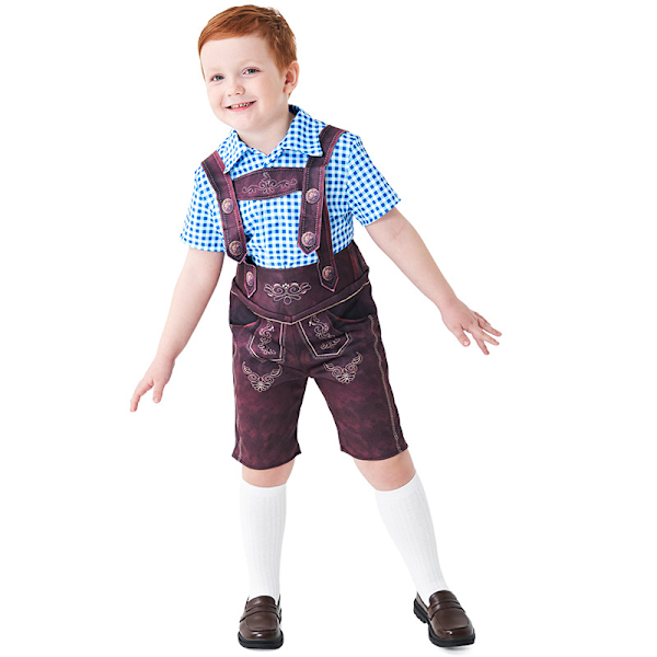 Lasten Oktoberfest-asu Poikien Baijerilaiset Lederhosen-asu Blue M