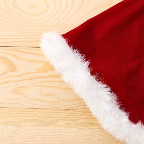 Julklappsklänning i Röd Sammet för Småflickor, Ärmlös 90CM