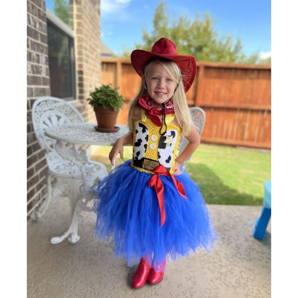 Tutu Dreams Cowgirl Kostym för Flickor med Hatt, Födelsedagsfest Klänning Upp Kläder XXL