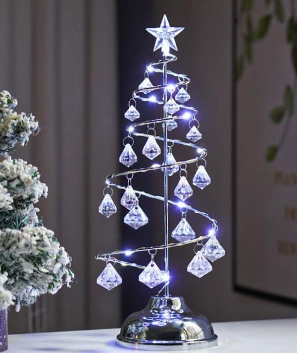 Julelys med LED-krystaldiamant Christmas Tree Lights