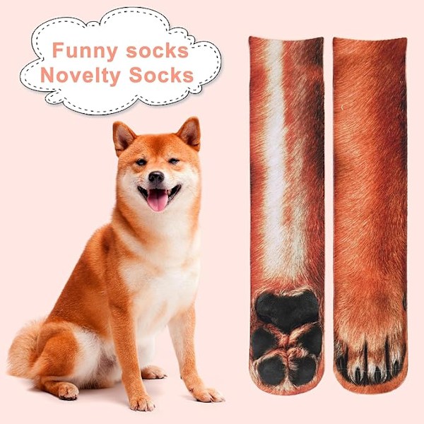 Animal Paws Socks, roliga 3D Animal Socks Dog