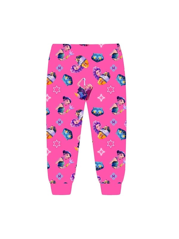 Demon Slayer Pyjamas Set för Barn Långärmad Tröja och Byxor Sovkläder pink 140CM
