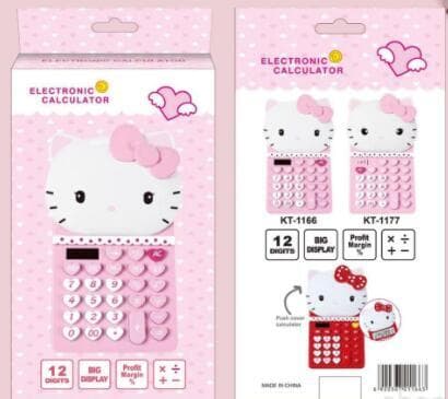 Kompakt Sanrio-räknare med 12-siffrig LCD-display Style 2