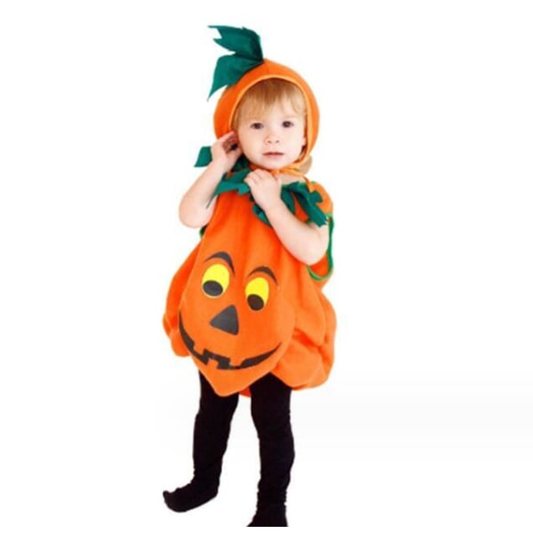 Halloween Baby Gresskar Kostyme Med Gratis Hatt 110CM