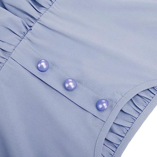 Regency Klänningar för kvinnor med satäng skärp Light Blue S