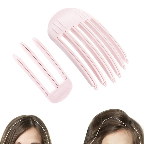 2 st hårvolymclips för fluffiga lugg, enkel hög kronvolymkam Light Pink