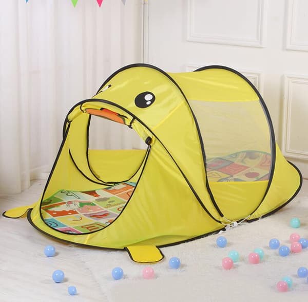 Hopfällbart Lektält för Barn, Inomhus Lekstuga Duck