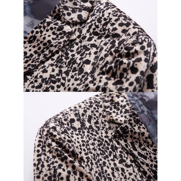 Tiger Leopard Print Klänning Blazer för män Black 52