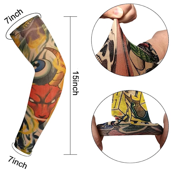 10 st tillfälliga tatueringsärmar set