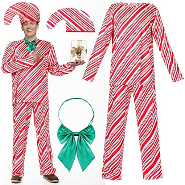 Candy Cane Kostym för Vuxna, Candy Cane Outfit Q2 M