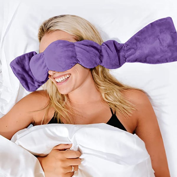 Blød Tryk Søvnmaske, Lysblokerende Design til Søvn, Rejser & Afspænding purple