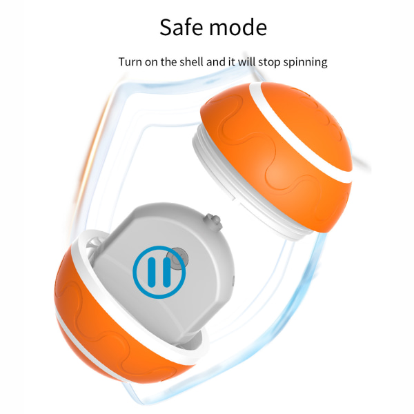 Hundbollar, interaktiva leksaker för hundar, tuffa automatiska rörliga hundleksaker orange Remote control