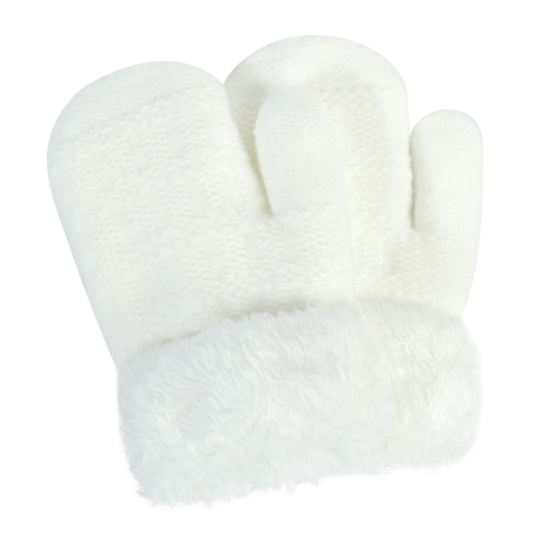 Barn varma vinter fullfingerhandskar white