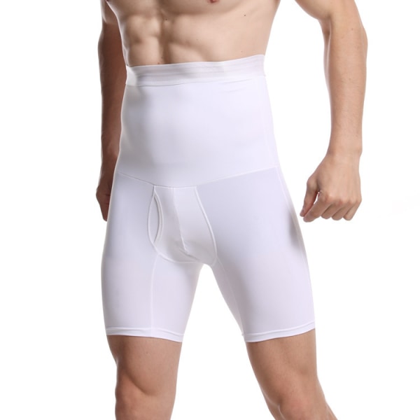 Herre Tummy Control Shorts Høy Midje Undertøy Slankende Shapewear white XL