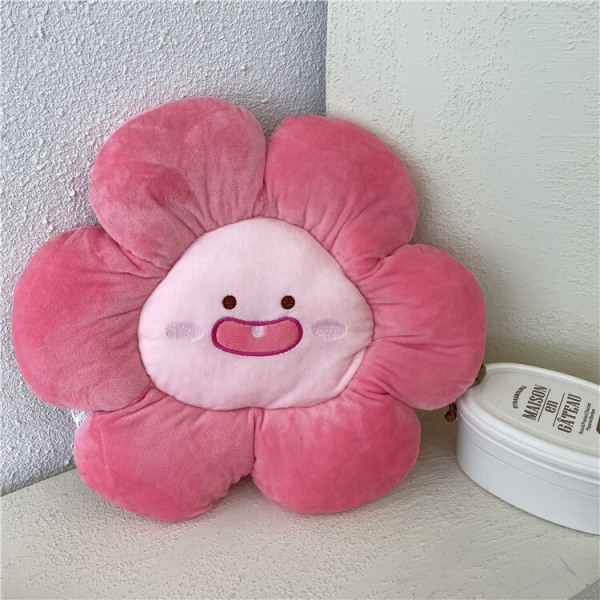 Blomsterpudermåtte Hjemmedekoration Pude darkpink