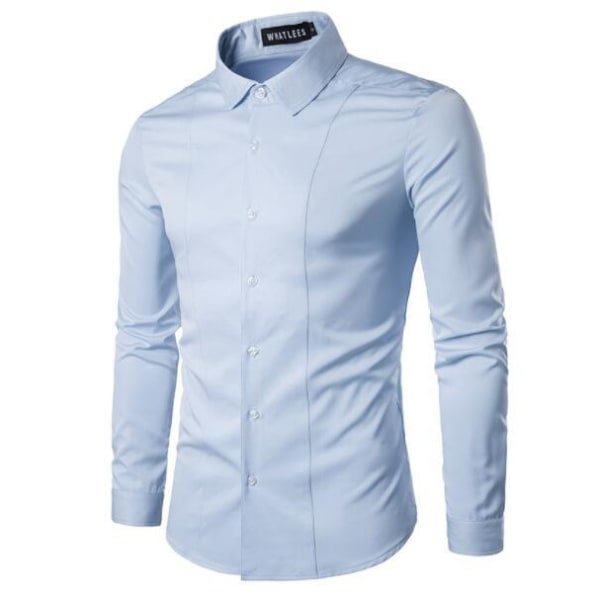 Klänningskjortor för män Långärmad skjorta light blue XL