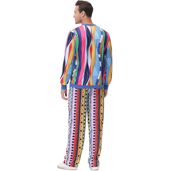 Herrar Discodräkter 80-tals Kostymer För Män Med Power Disco Design M